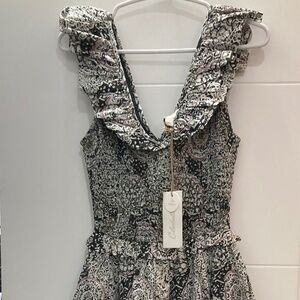 Paisley tiered ruffled dress